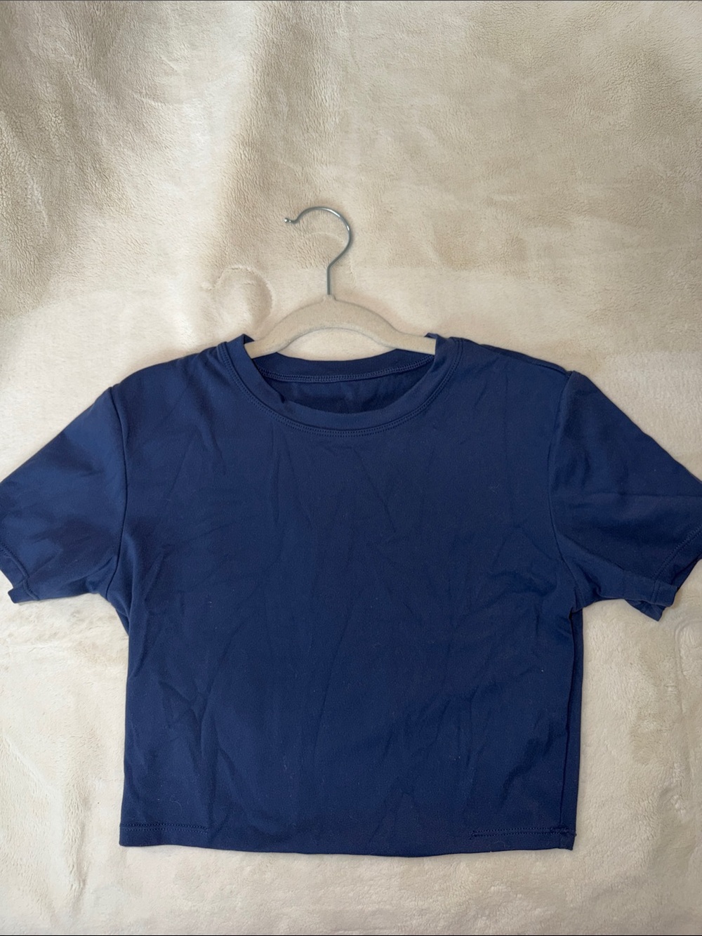 Amazon Women's Navy Blue Crop Tee